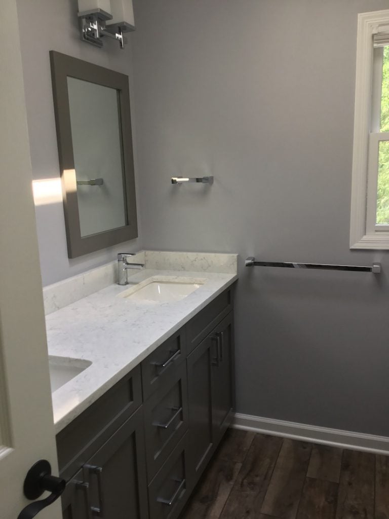 New Double Vanity with Quartz Top and Undermount Sinks