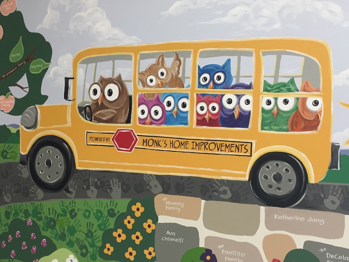 Cedar Hill School Mural - Monk's Bus