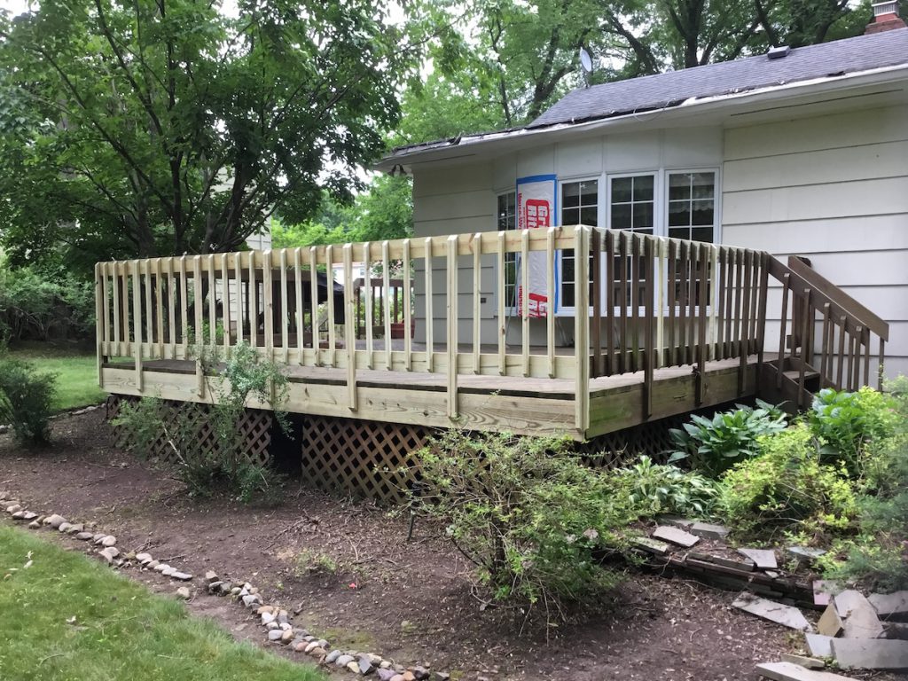 Repaired Railing and Deck