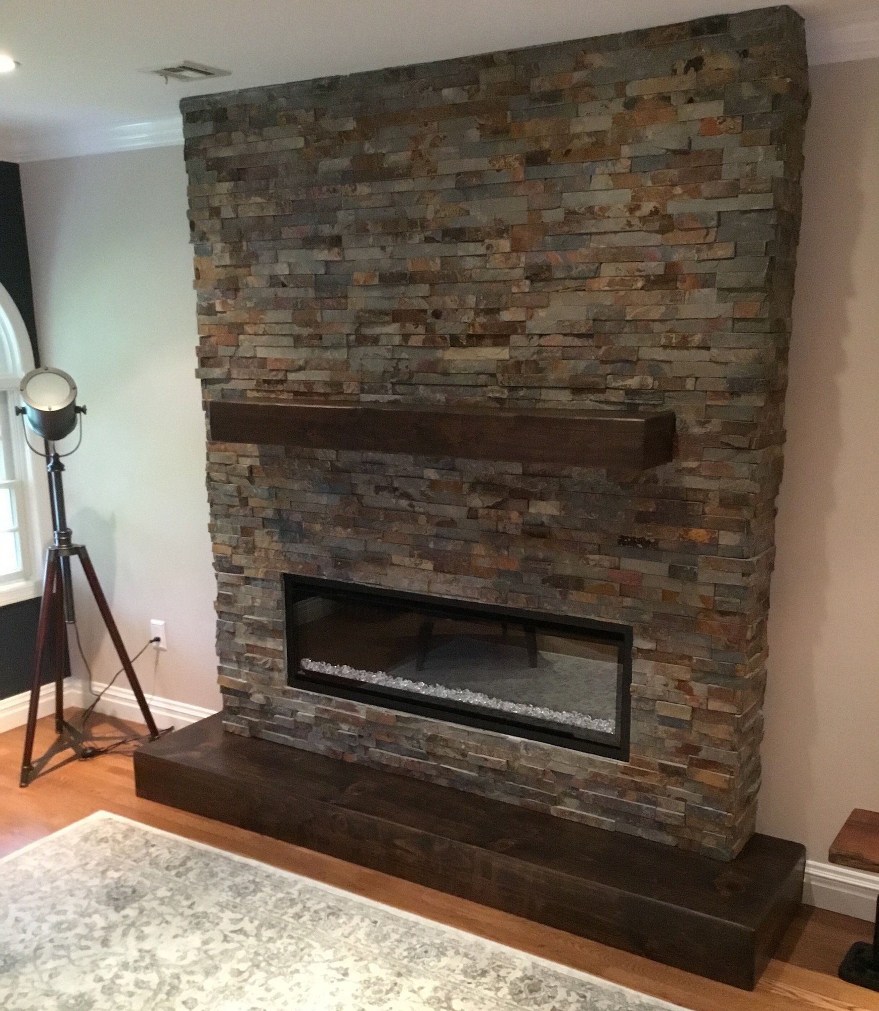 stone electric fireplace