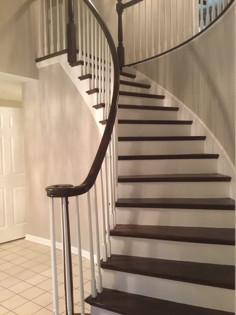 Good Looking staircase color ideas Refinishing Hardwood Stairs Before After Stair Remodel Ideas