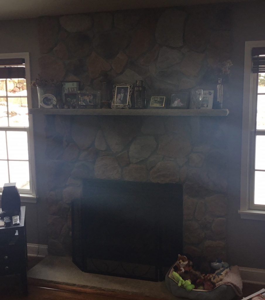 Existing Stone Fireplace
