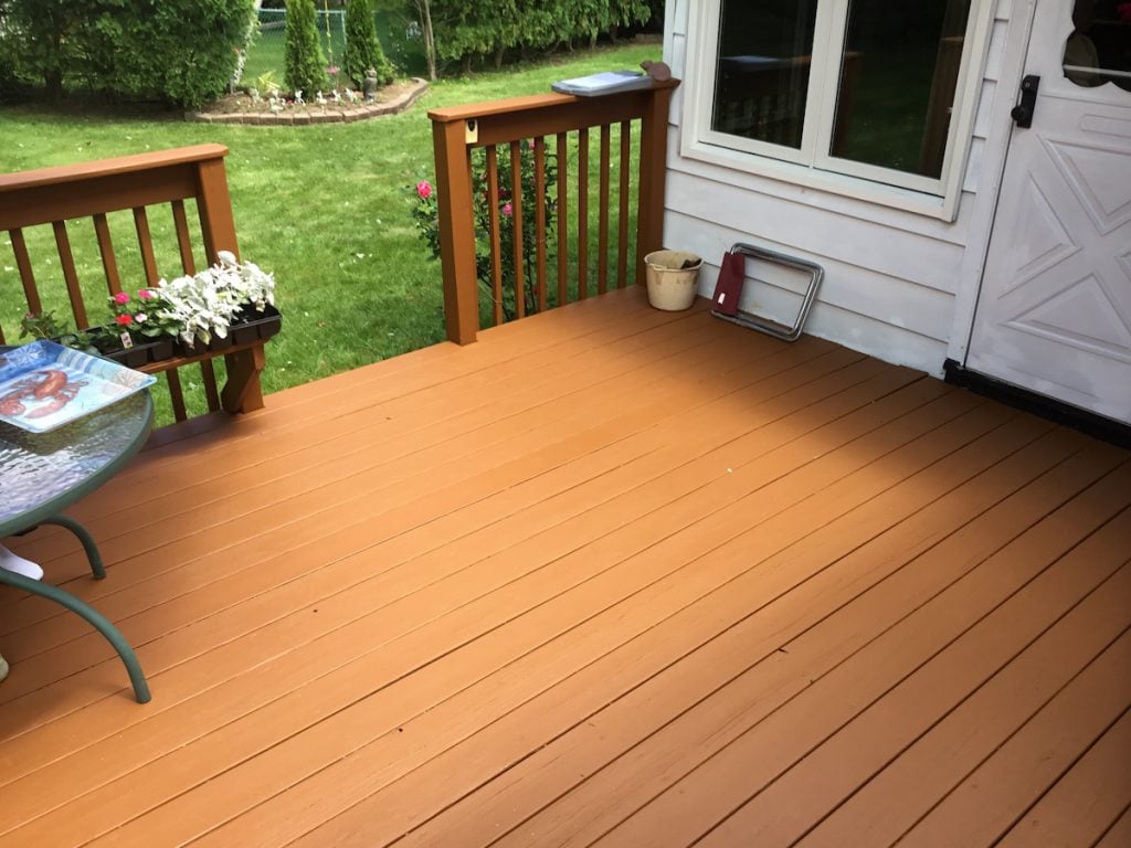 Applying Solid Stain to a Deck