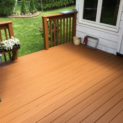 Applying Solid Stain to a Deck