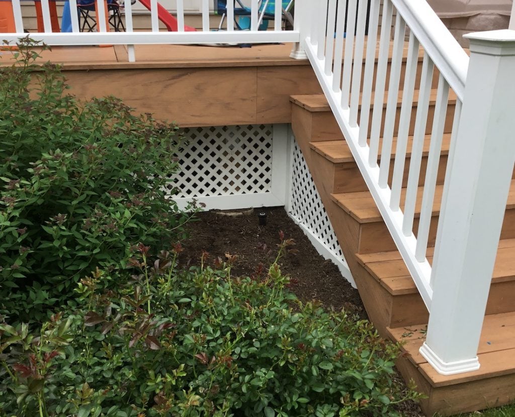 Composite Deck Skirting Under Stairs