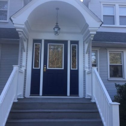 Repaired Portico and New Front Door