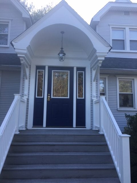 Repaired Portico and New Front Door