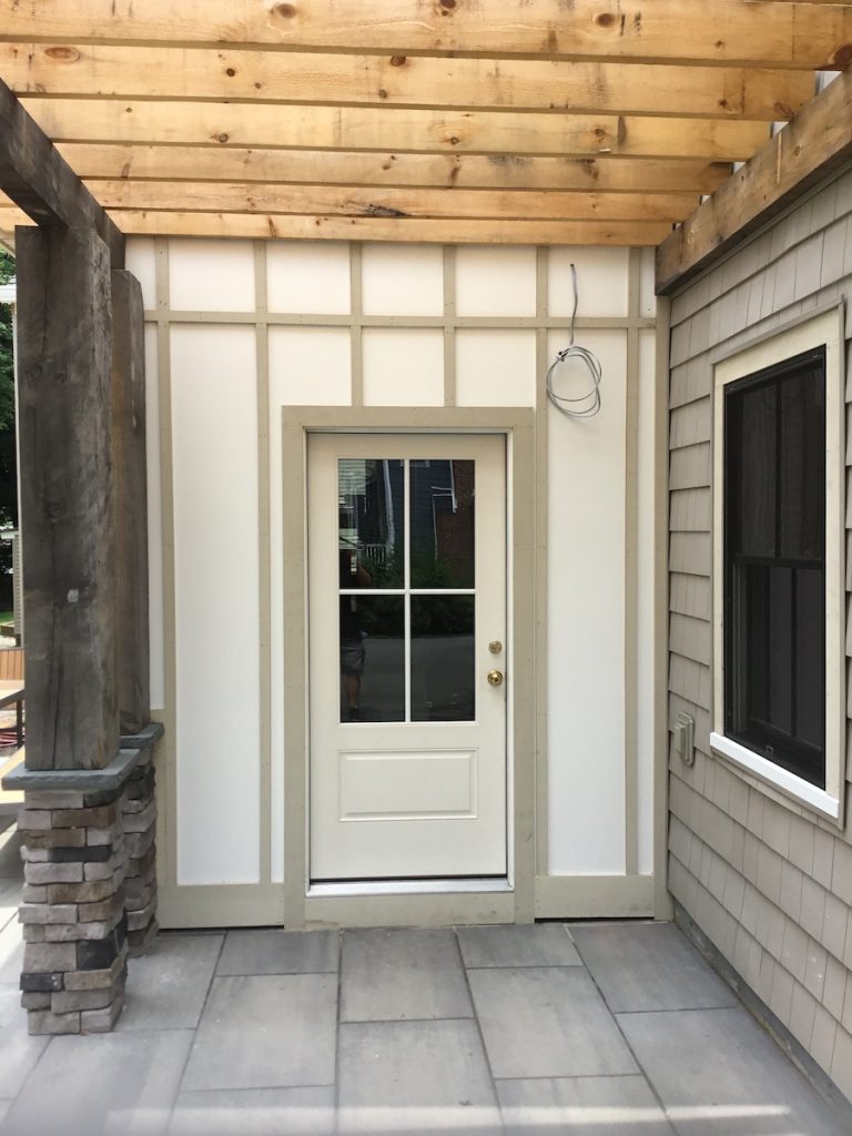 Patio Door and Addition Before Painting