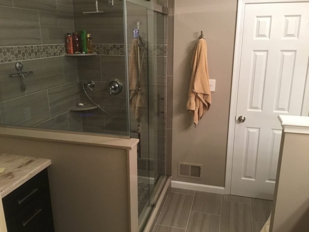 Larger Shower Replaces Tub