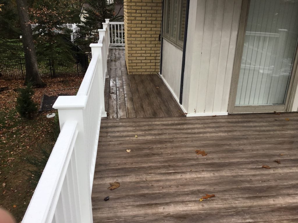 Wall replaced with composite railing