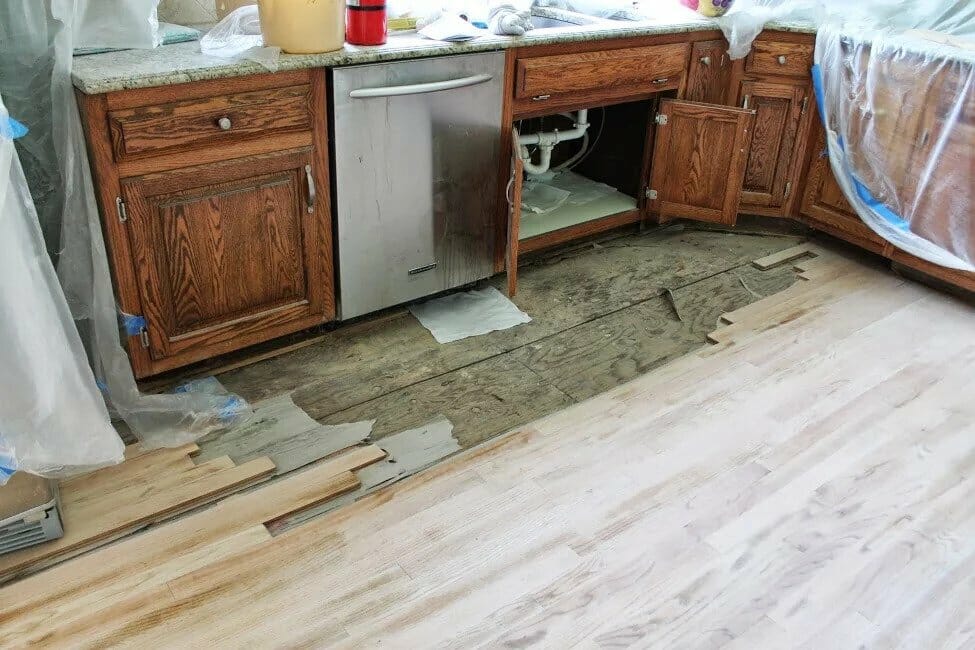 Damaged Floor Needs to be Patched and Refinished