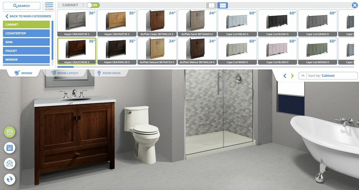 Bathroom Cabinet Design Tool - Bathroom Visualizer Tool