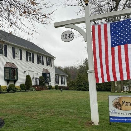 Monk's Morristown Showroom with Flag Sign
