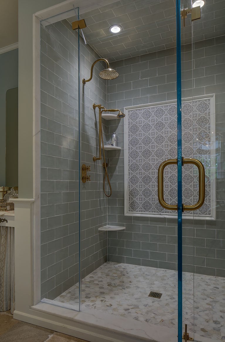 French country shower at Mansion in May 2023 by Monk's