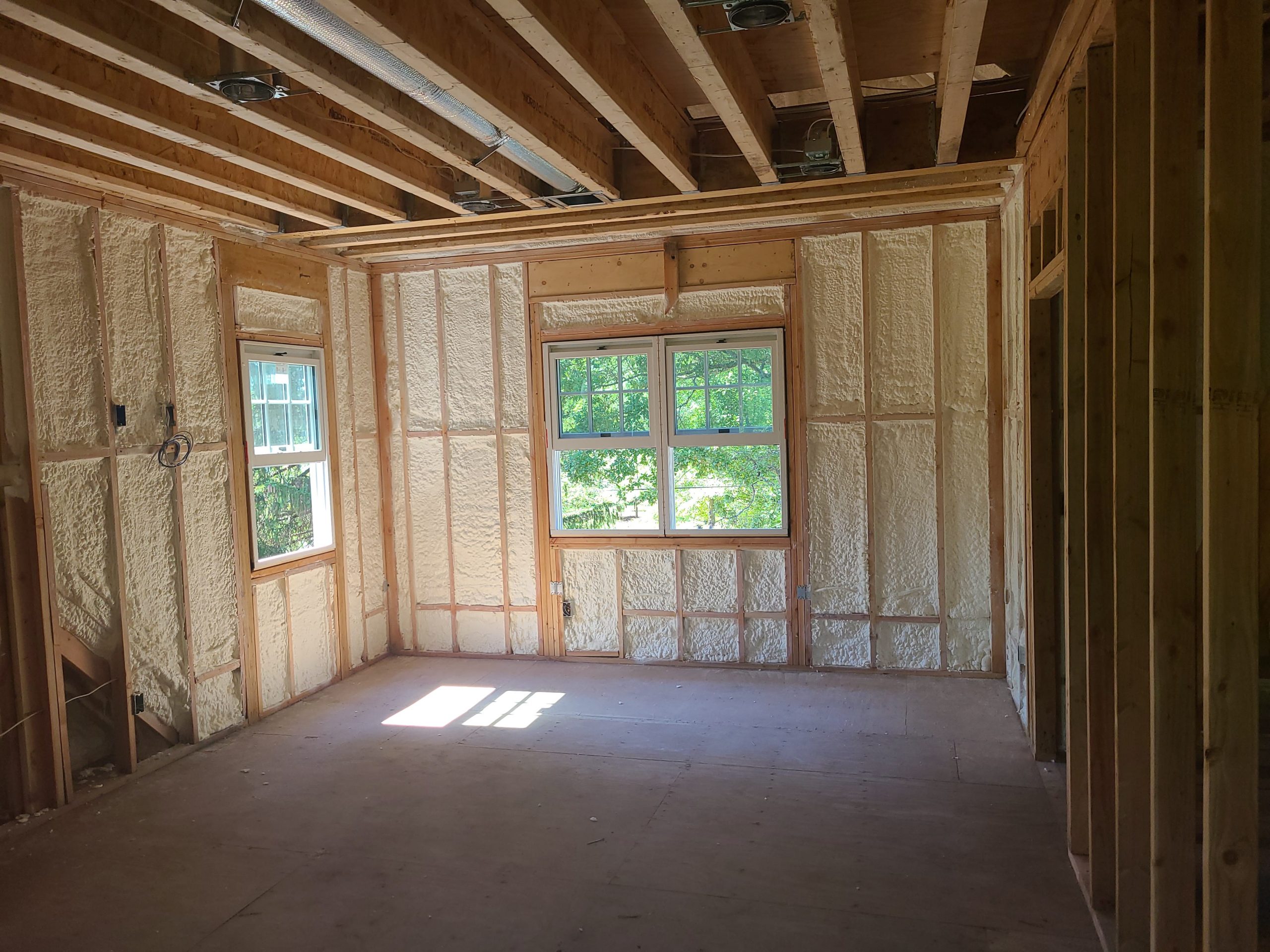 Inside one room of an addition in Green Village, NJ