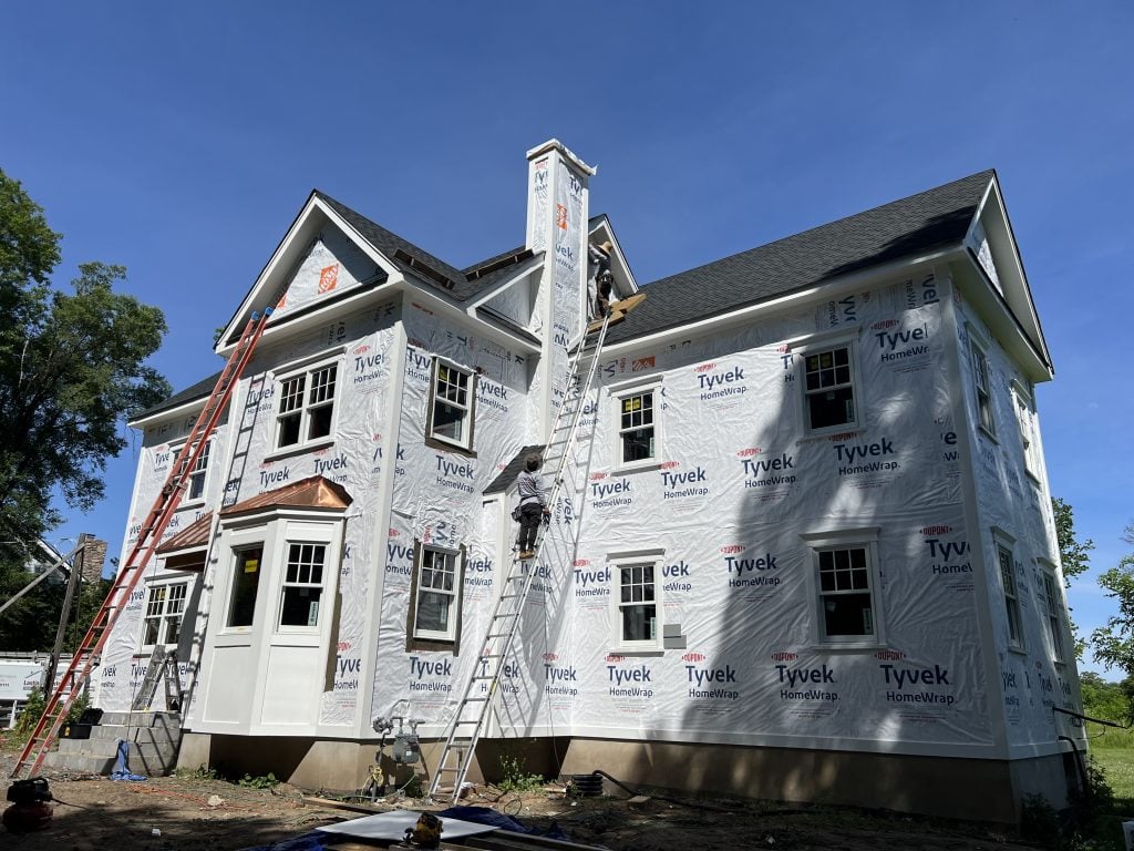 Exterior of home addition and reconstruction in NJ