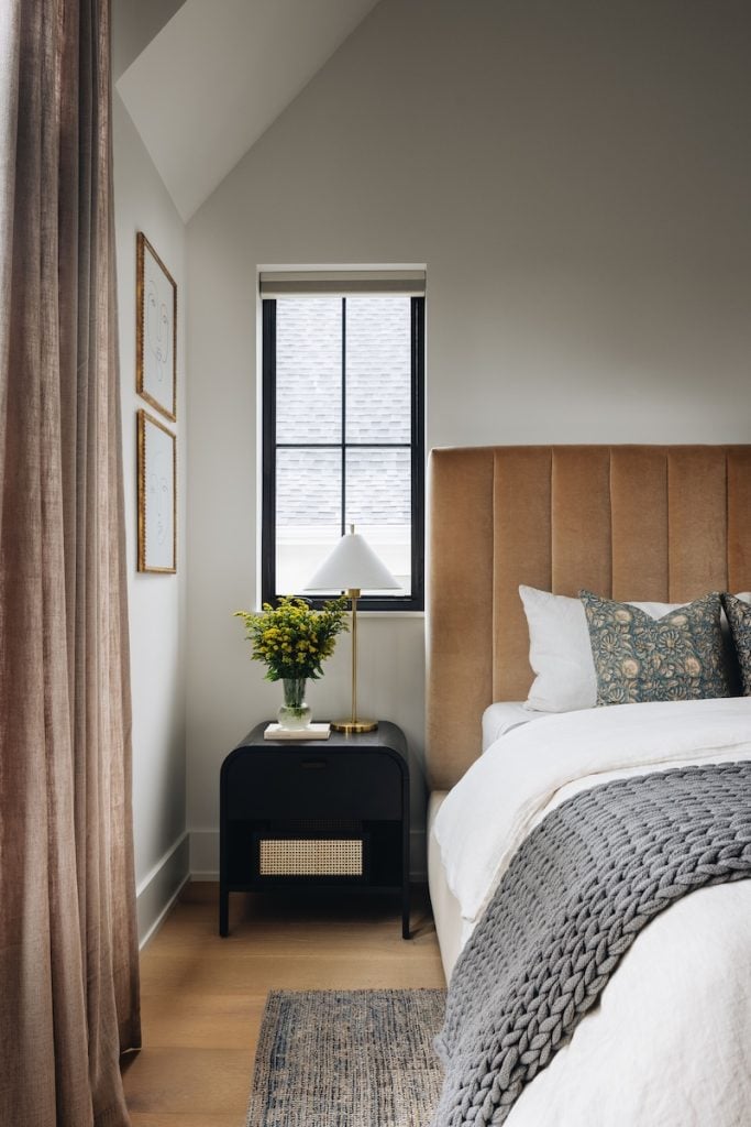 Holiday-Ready Guest Bedroom with fresh paint and bedding