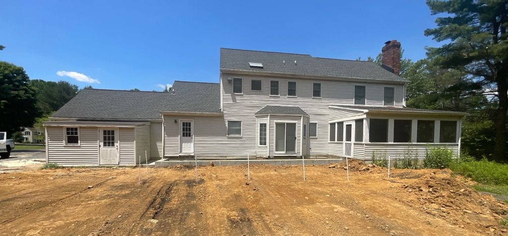 New grading and drainage